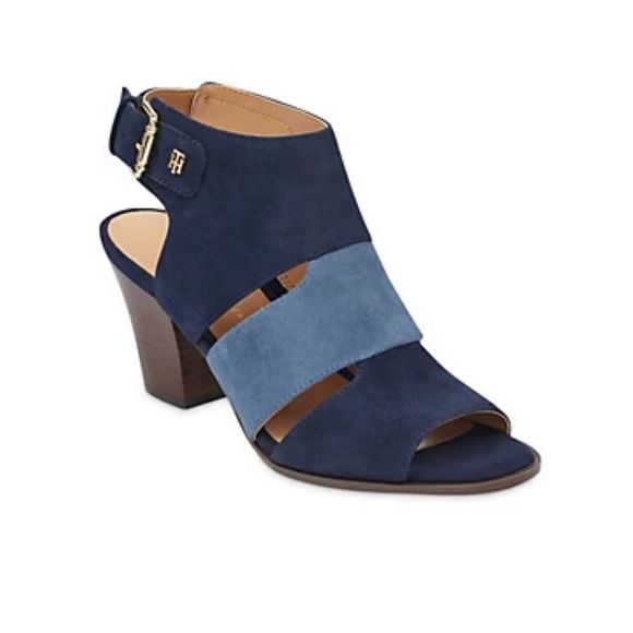 Tommy Hilfiger Shoes - Tommy Hilfiger Navy and Light Blue Heels